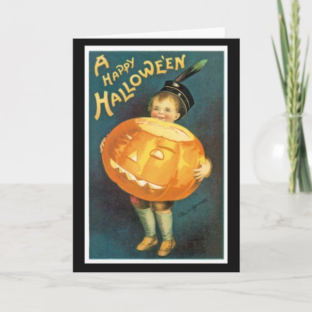 Vintage Halloween Greeting Card (Front)