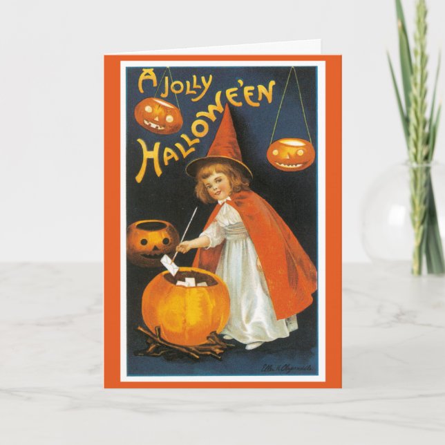 Vintage Halloween Greeting Card (Front)