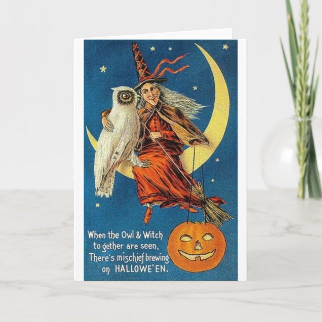 Vintage Halloween Greeting Card (Front)