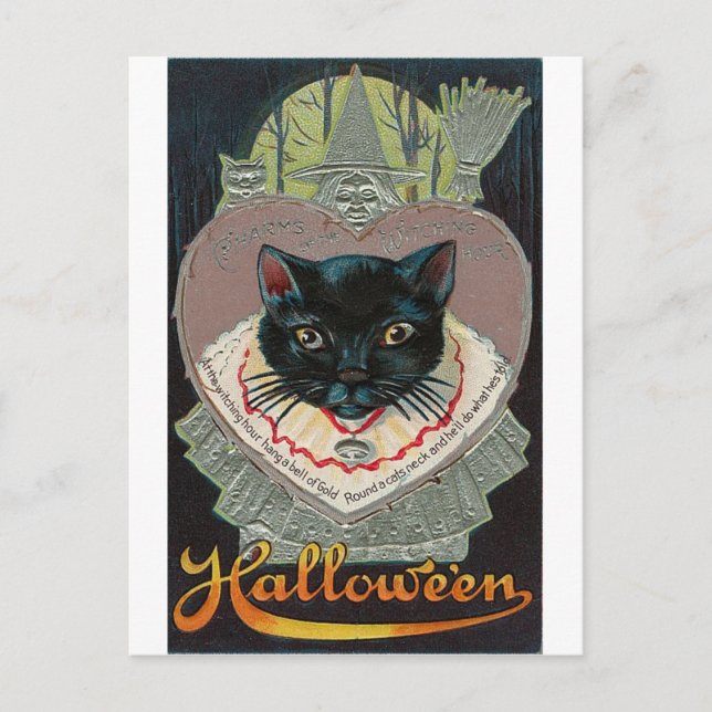 Vintage Halloween Greeting Cards Classic Posters (Front)