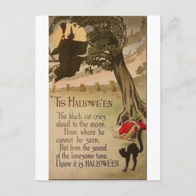 Vintage Halloween Greeting Cards Classic Posters (Front)