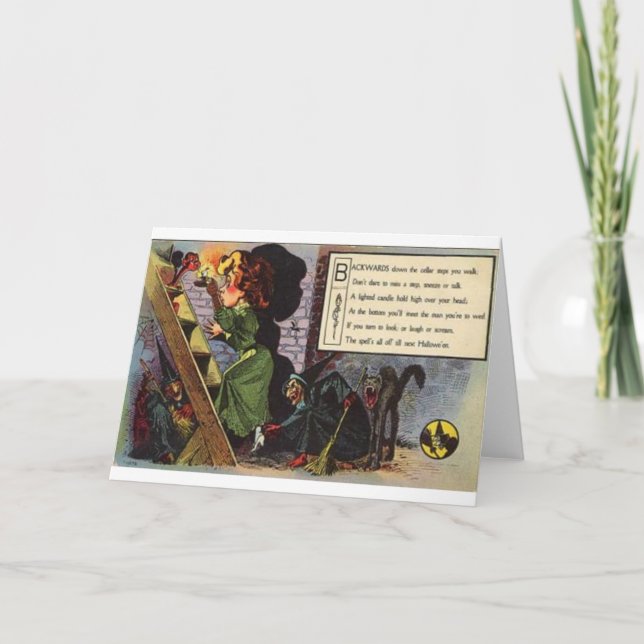 Vintage Halloween Greeting Cards Classic Posters (Front)