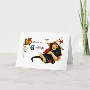 Vintage Halloween Greetings Card