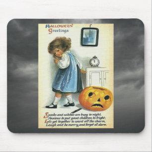Vintage Halloween Greetings Mouse Pad