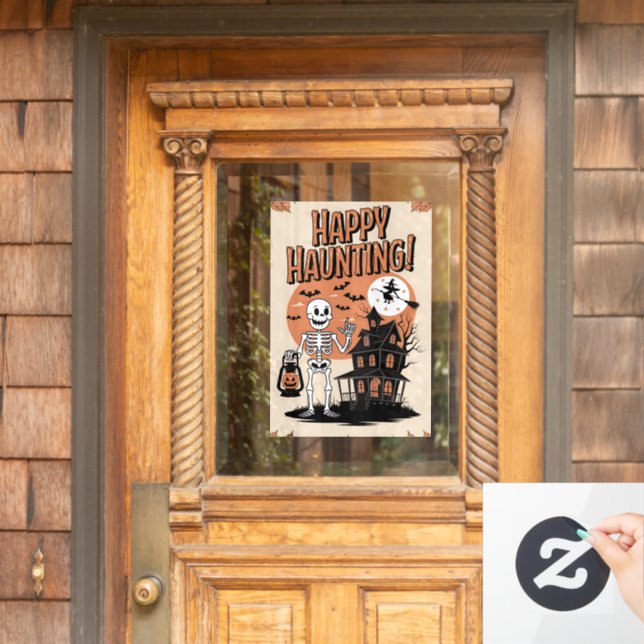 Vintage Halloween - Happy Haunting (Home Door)