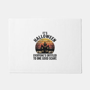 Vintage Halloween Haunted House Good Scare Shirt_1 Doormat