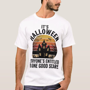 Vintage Halloween Haunted House Good Scare Shirt_1 T-Shirt