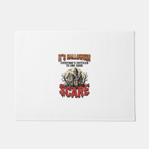 Vintage Halloween Haunted House Scare Shirt Design Doormat