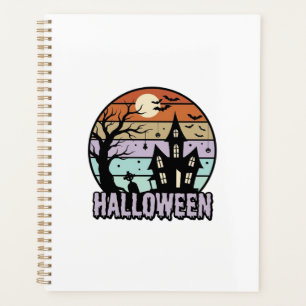 Vintage Halloween Haunted House Shirt Design_1 Planner