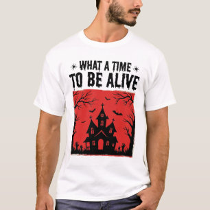 Vintage Halloween Haunted House What A Time Shirt