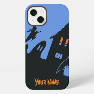 Vintage Halloween Haunted House Witch Ghost Bat iPhone 13 Case