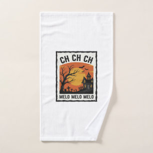 Vintage Halloween Haunted Tree Silhouette Shirt De Hand Towel