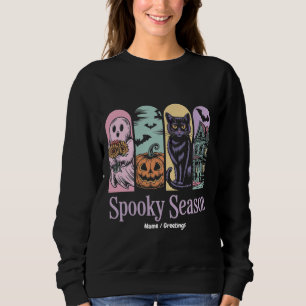 Vintage Halloween Horror Spooky Season Cute Creepy Sweatshirt