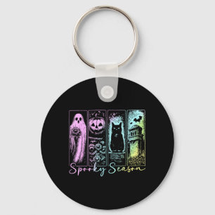 Vintage Halloween Horror Spooky Season Key Ring