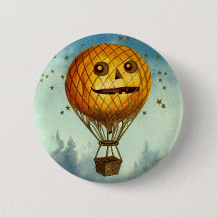 Vintage Halloween Hot Air Balloon Pin