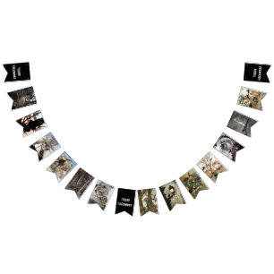 Vintage Halloween Illustration Bunting Banner