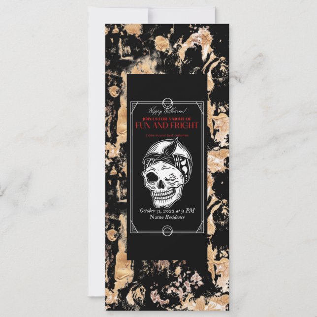 Vintage Halloween Invitation - Costume Party (Front)