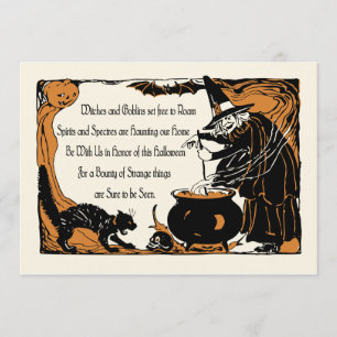 Vintage Halloween Invitation - Spirits & Spectres