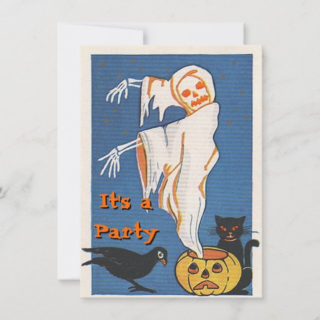 Vintage Halloween Invitations (Front)