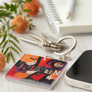 Vintage Halloween Key Ring