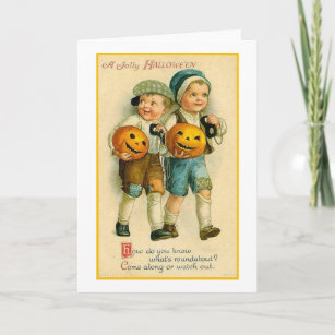 Vintage Halloween Kids Card