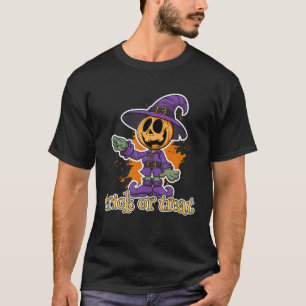Vintage Halloween Leopard Pumpkin Autumn Thanksgiv T-Shirt