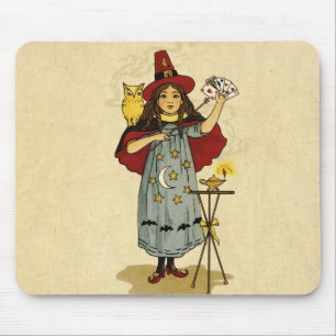 Vintage Halloween Magic Mouse Pad