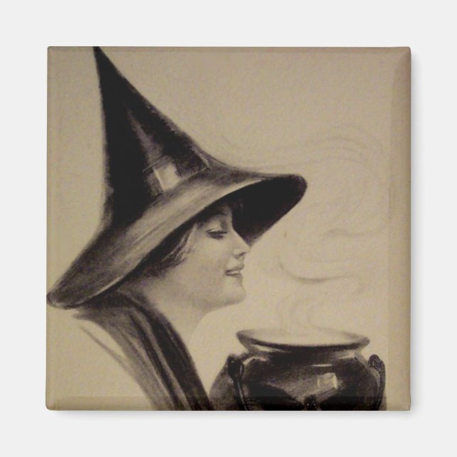 Vintage Halloween Magnet (Front)