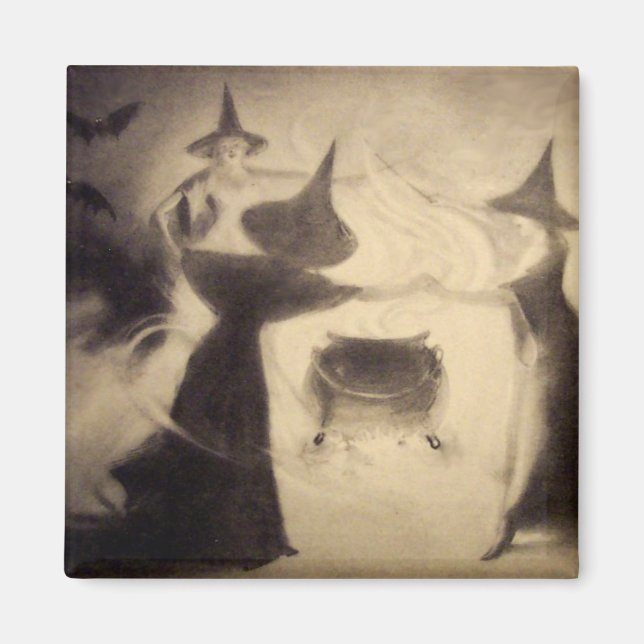 Vintage Halloween Magnet (Front)