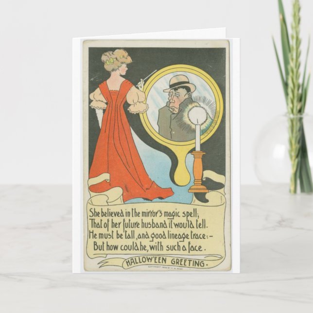 Vintage - Halloween Mirror's Magic Spell, Card (Front)