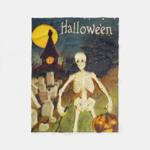 Vintage Halloween - Mr.Bones Fleece Blanket