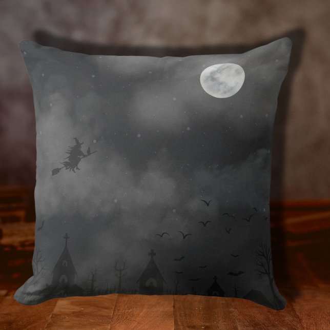 Vintage Halloween Night Scene  Cushion (Creator Uploaded)