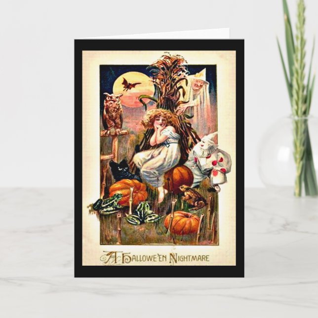 Vintage Halloween Nightmare Card (Front)