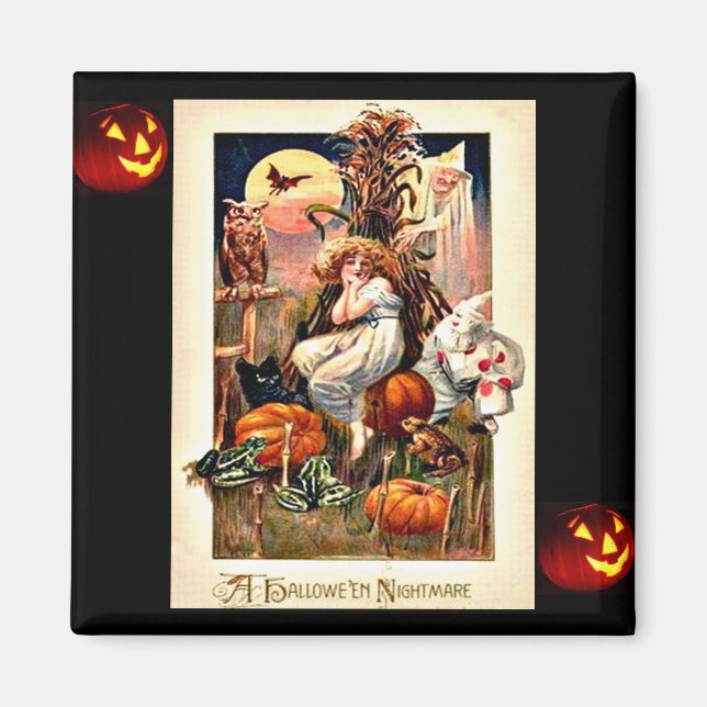 Vintage Halloween Nightmare Magnet (Front)