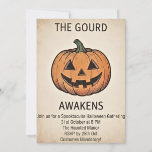 Vintage Halloween Party Invitation Card