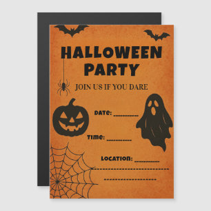 Vintage Halloween Party Invite   Spooky Icons