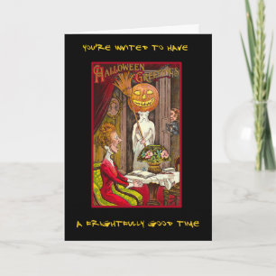 Vintage Halloween Party Invite With Bloody Text