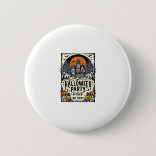Vintage Halloween Party No Tricks Just Treats Desi 6 Cm Round Badge