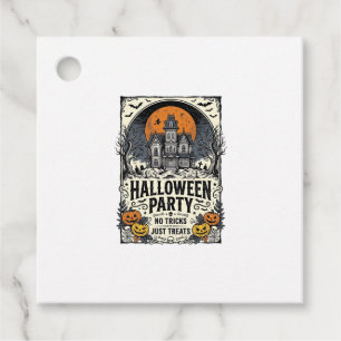 Vintage Halloween Party No Tricks Just Treats Desi Favour Tags
