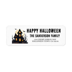 Vintage Halloween Party Poste Return Address Label