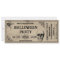 Vintage Halloween Party Ticket Invitation