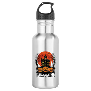 Vintage Halloween Party Time Ghost Pumpkin Shirt_1 532 Ml Water Bottle