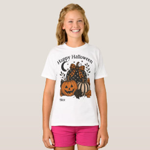 Vintage Halloween Pattern Graphic T-Shirt Design