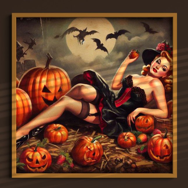 Vintage Halloween Pin Up Poster (Creator Uploaded)