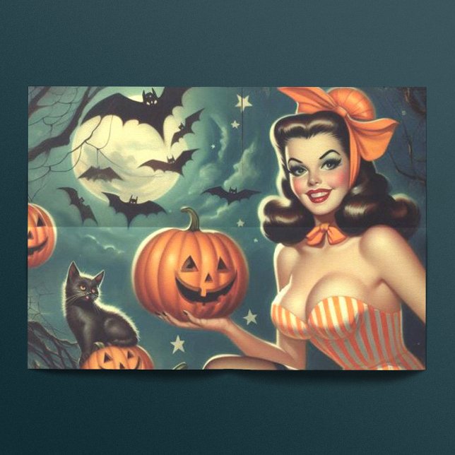 Vintage Halloween Pin Up Tissue Paper (Creator Uploaded)