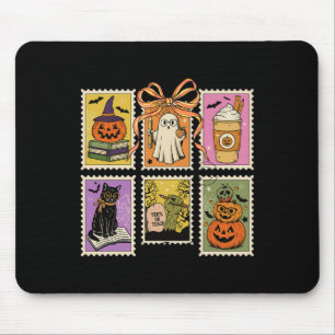 Vintage Halloween Postage Stamp Teacher Spooky Cut Mouse Pad