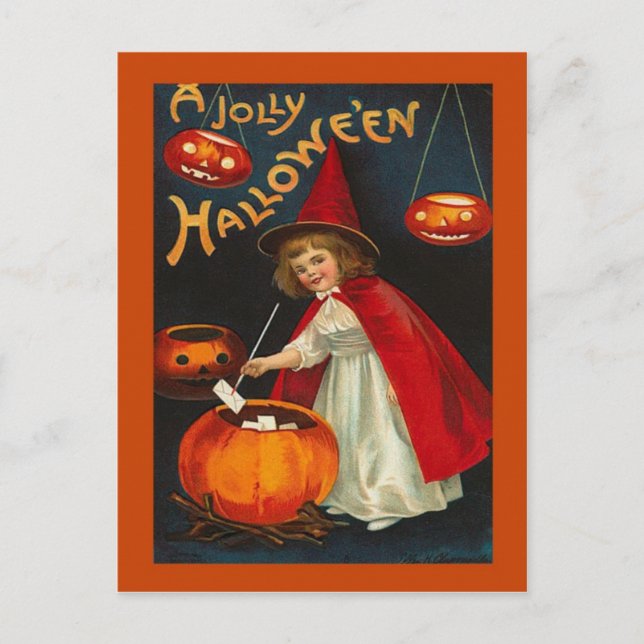 Vintage Halloween Postcard (Front)
