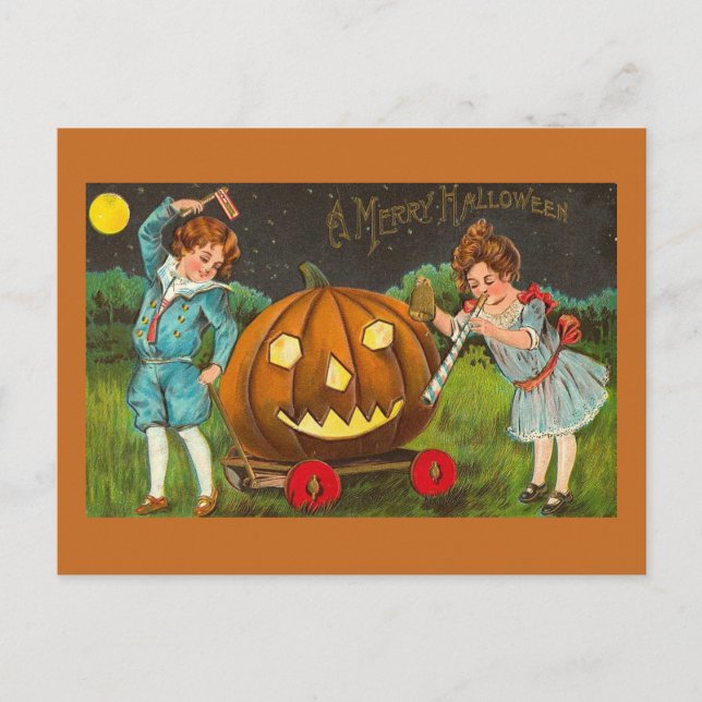 Vintage Halloween Postcard (Front)