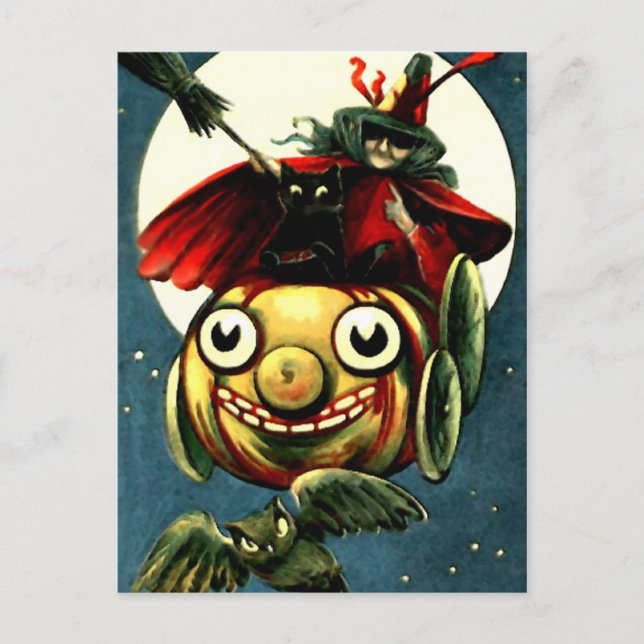 Vintage Halloween Postcard (Front)