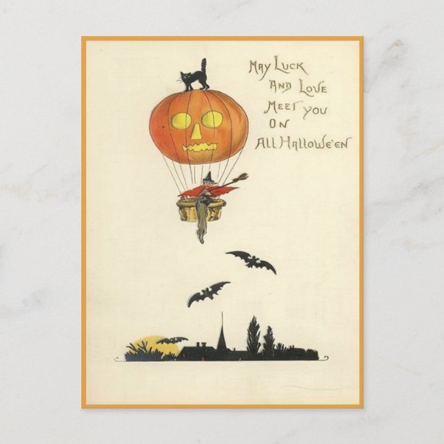 Vintage Halloween Postcard (Front)